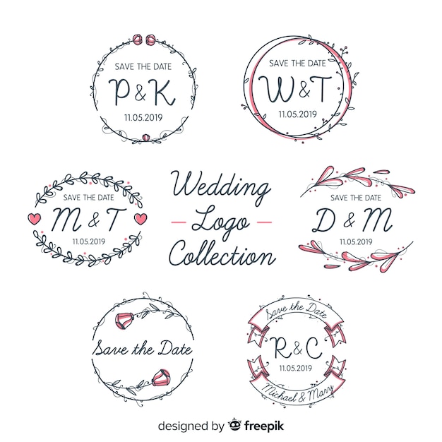 Collection De Logo De Mariage