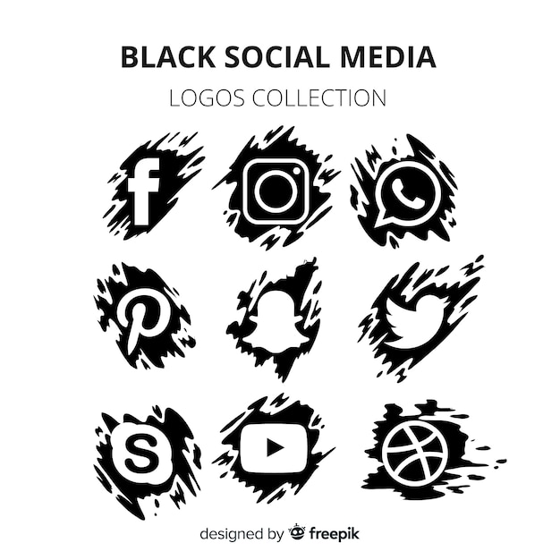 Vecteur gratuit collection de logo de médias sociaux