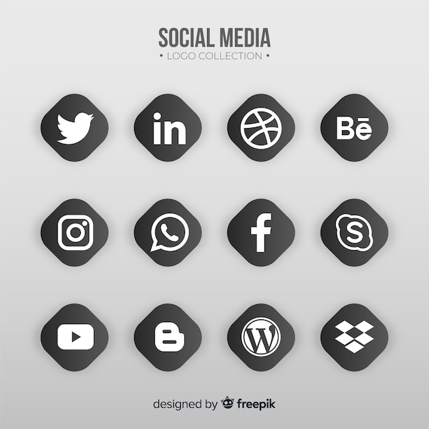 Collection de logo de médias sociaux