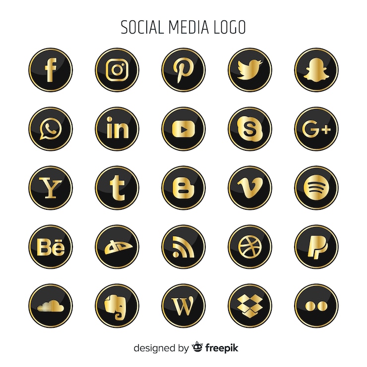 Vecteur gratuit collection de logo de médias sociaux