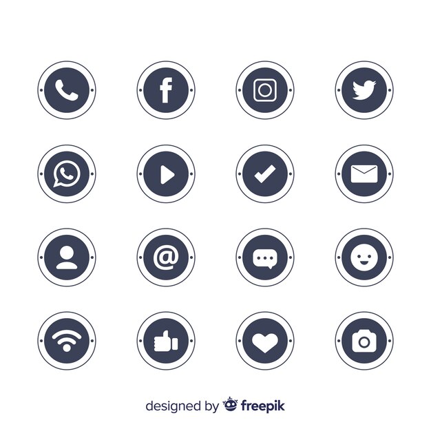 Collection de logo de médias sociaux