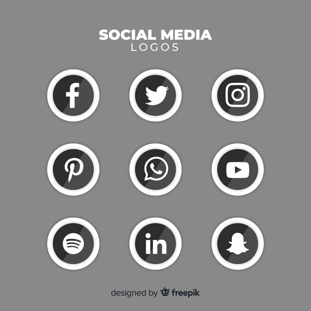 Collection de logo de médias sociaux