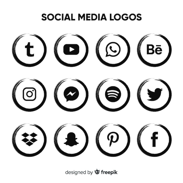 Collection de logo de médias sociaux
