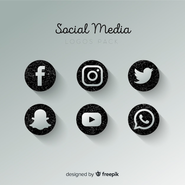 Collection de logo de médias sociaux