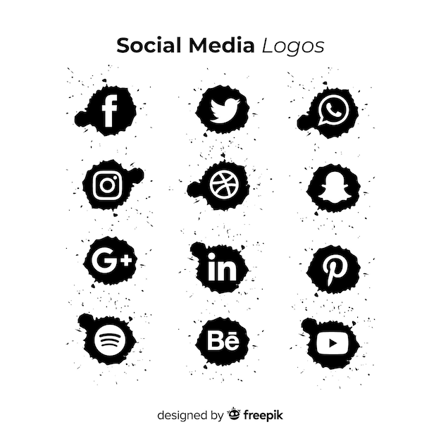 Collection de logo de médias sociaux