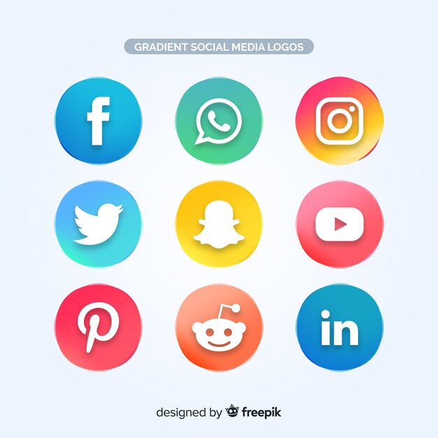 Collection de logo de médias sociaux