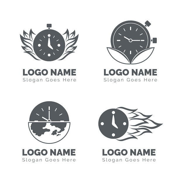 Collection de logo de montre plate