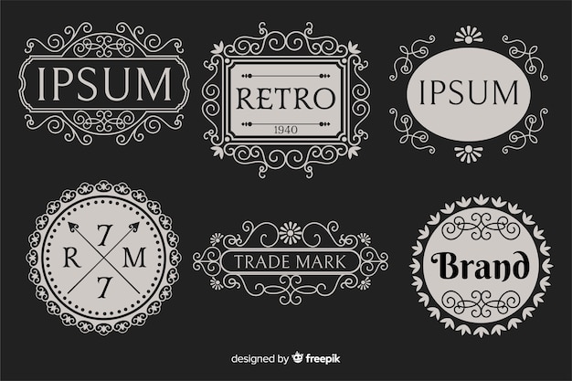 Collection De Logo Ornemental Vintage