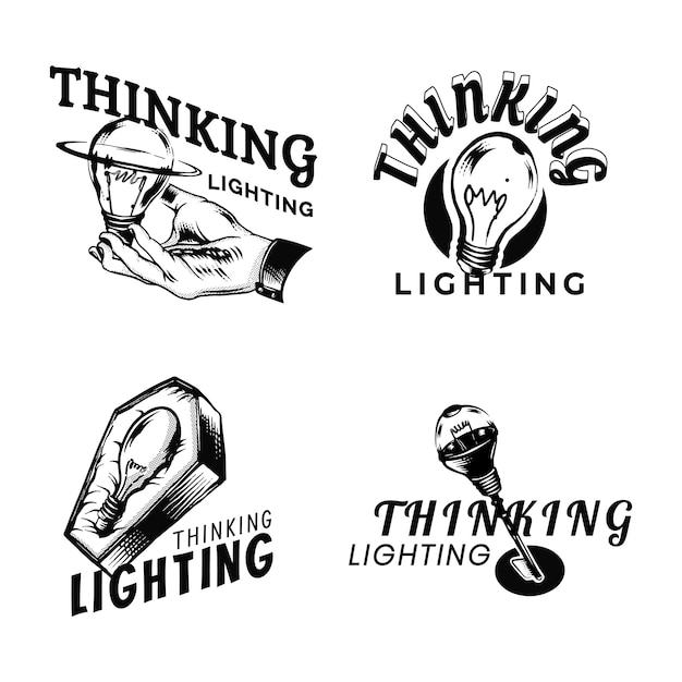 Vecteur gratuit collection de logo de pensée
