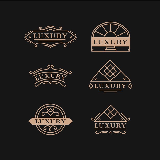 Collection de logo vintage de luxe