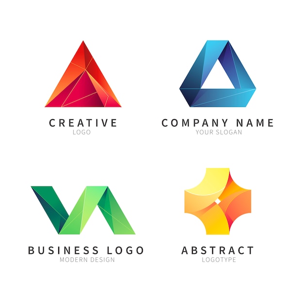 Vecteur gratuit collection de logos abstraits