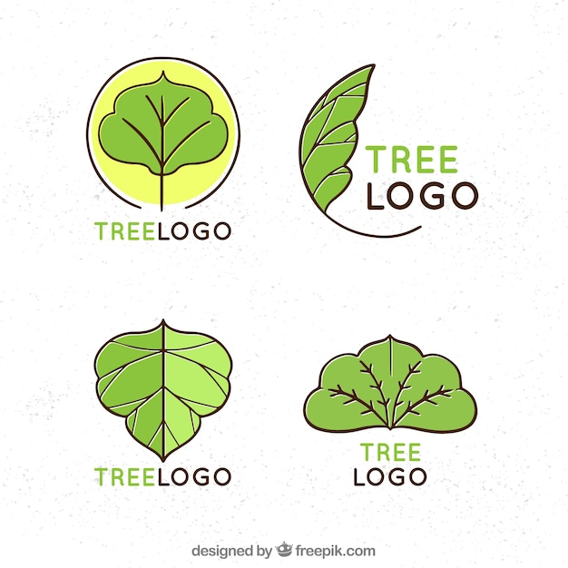 Collection de logos d&#39;arbres pour les entreprises
