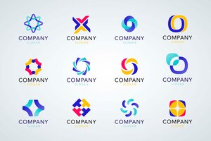 Collection de logos d'entreprise colorés