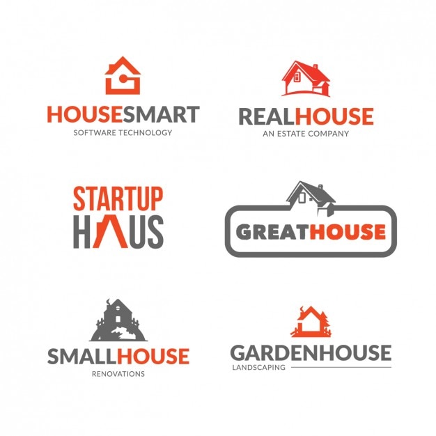 Vecteur gratuit collection de logos immobiliers