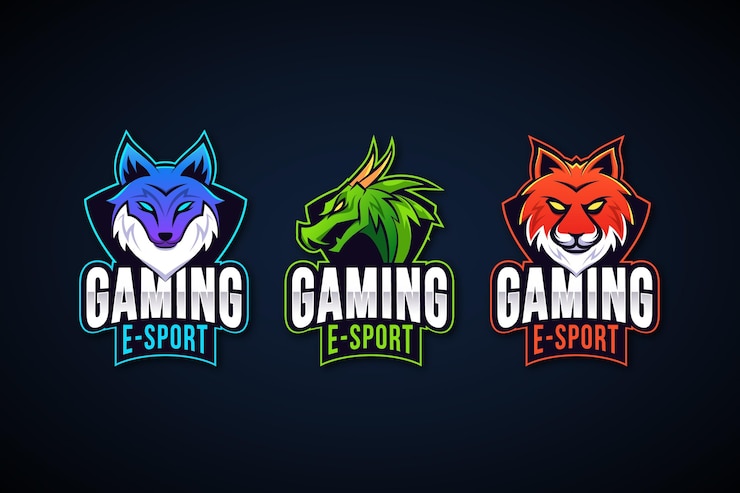 Vecteur gratuit collection de logos de jeux esports dégradés