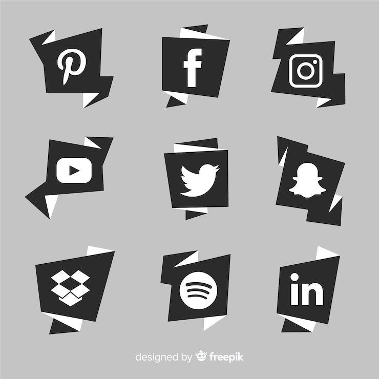 Vecteur gratuit la collection de logos des médias sociaux