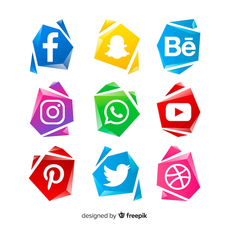 Vecteur gratuit collection de logos de médias sociaux