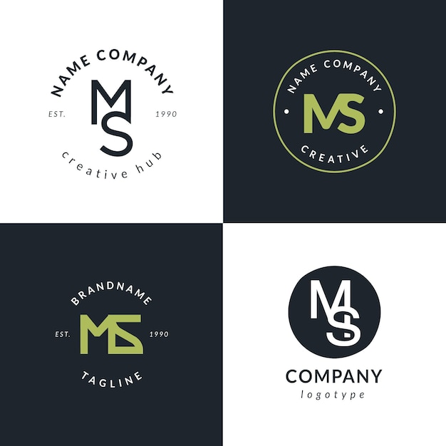 Collection De Logos Ms Design Plat