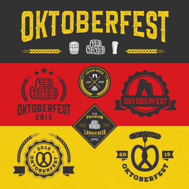 Vecteur gratuit collection de logos oktoberfest