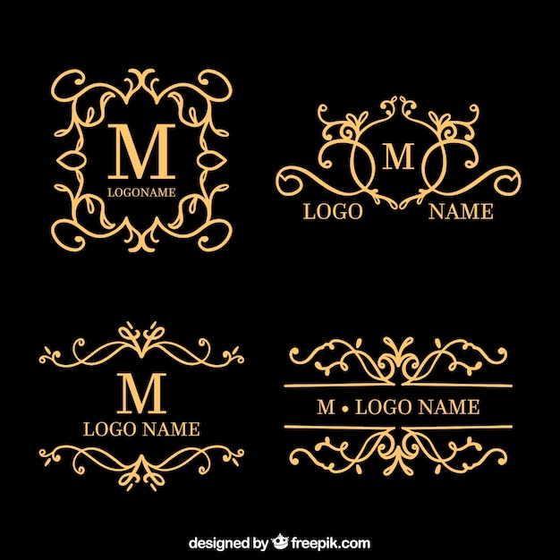 Collection De Logos Avec Style Vintage Et Luxe