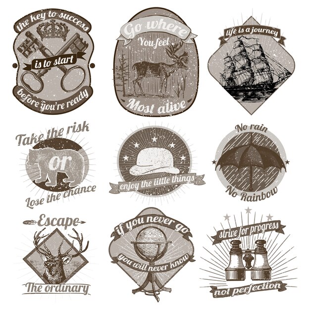 Collection de logos vintage