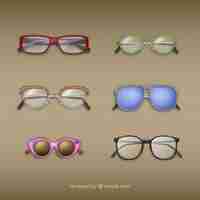 Vecteur gratuit collection de lunettes moderne