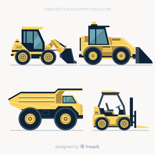 Collection de machines de construction plates