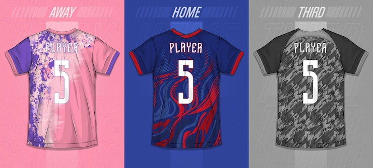 Vecteur gratuit collection de maillots de sport - maillot de football pour sublimation