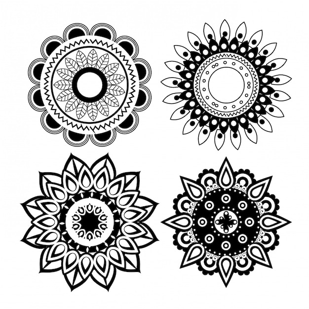 Collection de mandala d'ornement