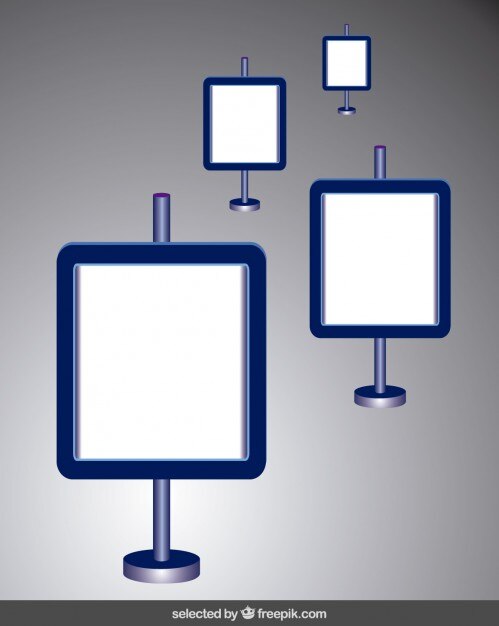 Vecteur gratuit collection de maquette billboard