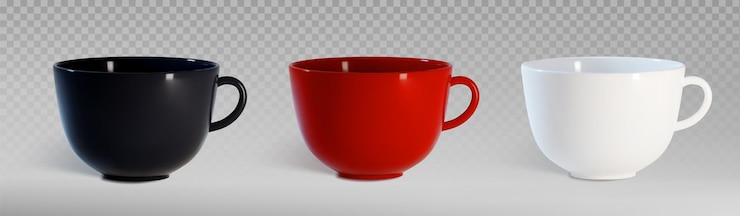 Vecteur gratuit collection de maquettes de tasses à café