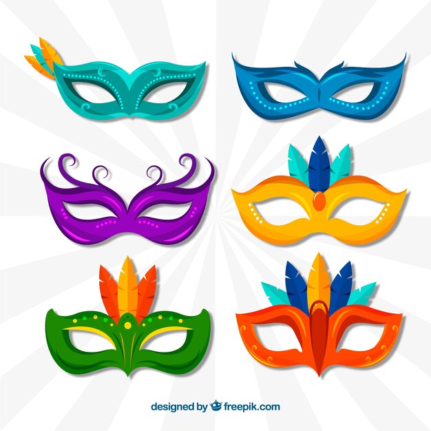 Collection de masque de carnaval