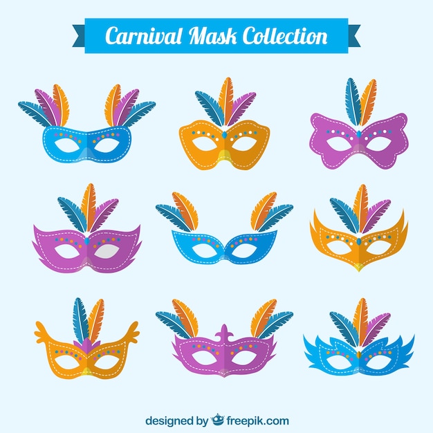 Collection De Masques De Carnaval