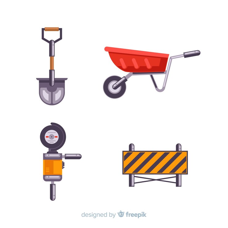 Vecteur gratuit collection de matériel de construction