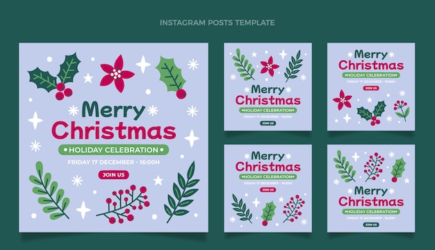 Collection De Messages Instagram De Noël Plat