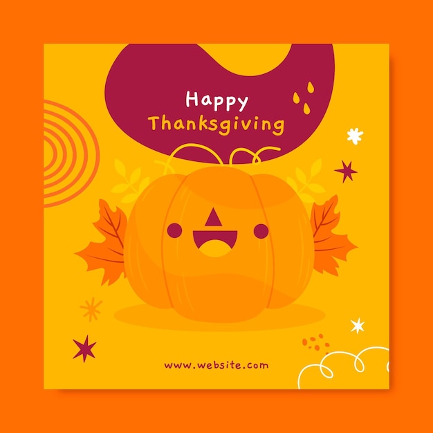 Collection De Messages Instagram Pour Thanksgiving Dessinés à La Main