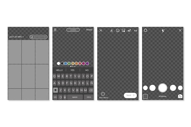 Collection de modèles d'histoires instagram