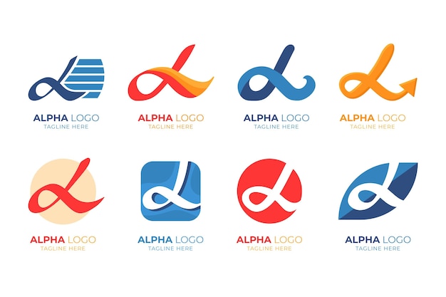 Collection De Modèles De Logo Alpha