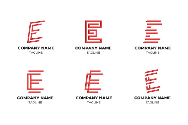 Collection De Modèles De Logo Dégradé E