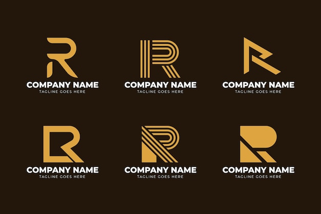 Collection de modèles de logo design plat r