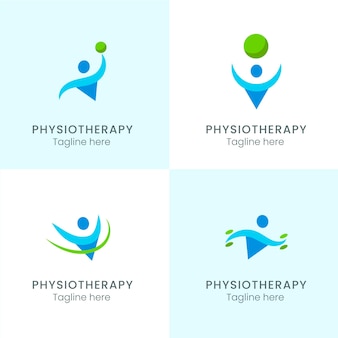 Collection De Modèles De Logo De Physiothérapie Vecteur gratuit