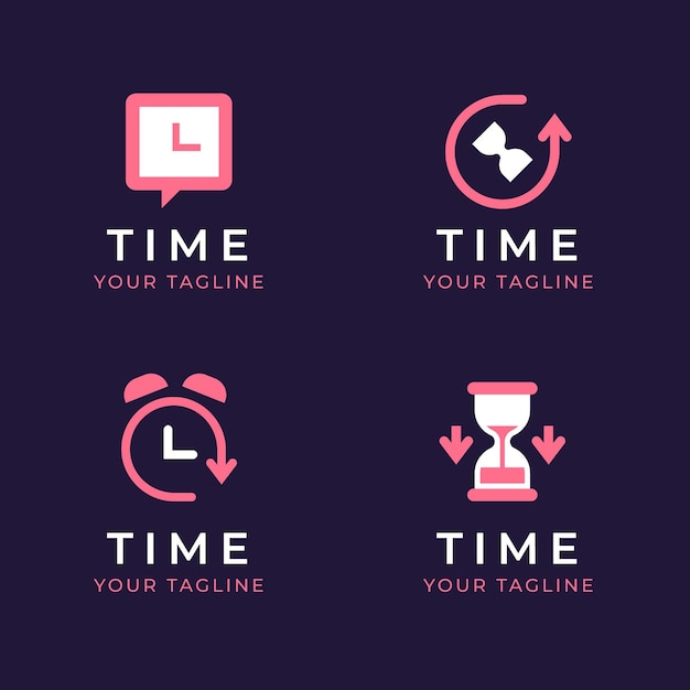 Collection De Modèles De Logo à Temps Plat