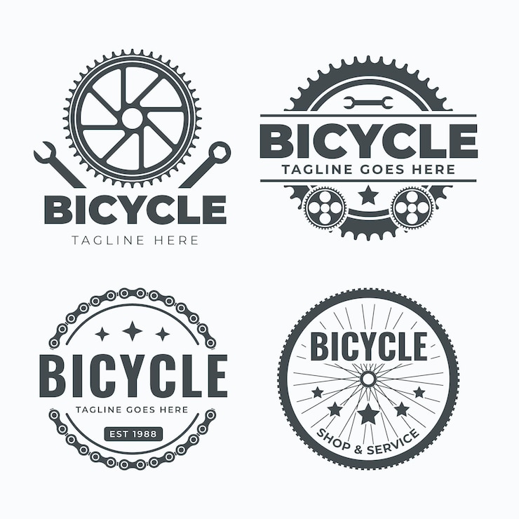 Vecteur gratuit collection de modèles de logo de vélo