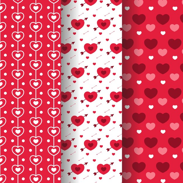 Collection de modèles de la Saint-Valentin au design plat