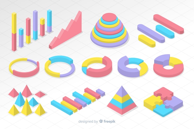 Collection De Modèles De Statistiques Colorées Isométriques