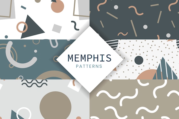 Collection De Modèles De Style Memphis