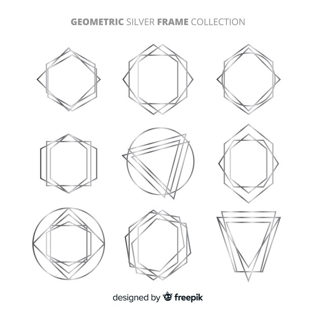 Collection de montures géométriques en argent