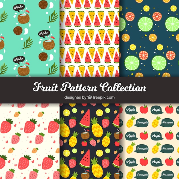 Collection De Motif De Fruits