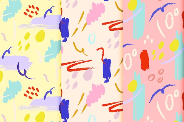 Collection de motifs abstraits dessinés à la main
