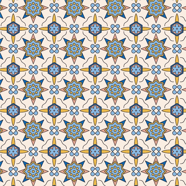 Vecteur gratuit collection de motifs arabes ornementaux